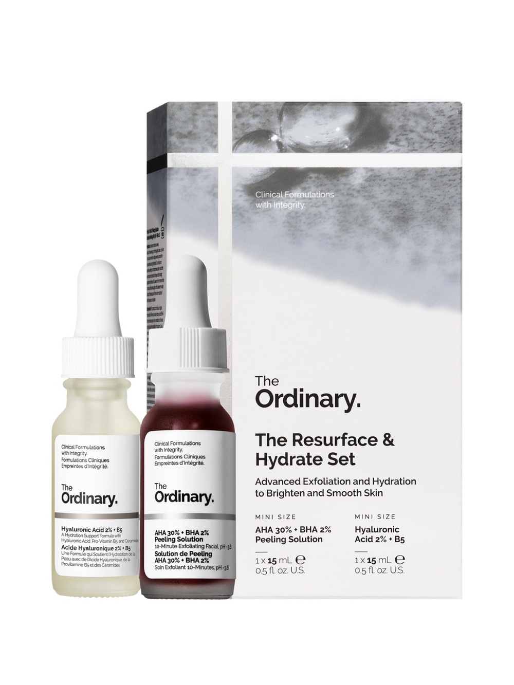NWT The Ordinary Resurface & Hydrate Set with Hyaluronic Acid Serum + AHA